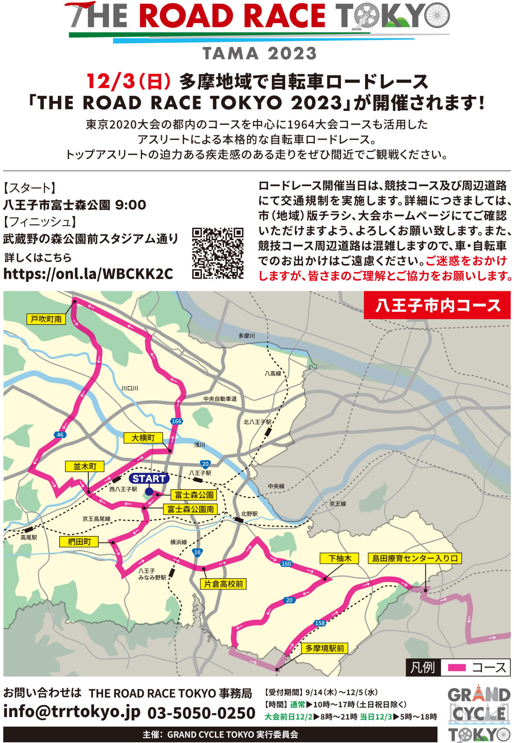 多摩地域で自転車ロードレース「THE ROAD RACE TOKYO 2023」